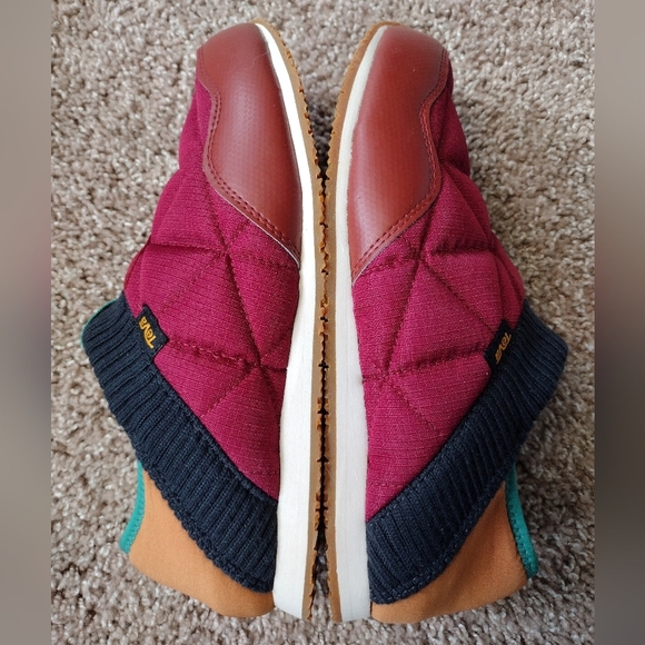 Teva ReEMBER Quilted Slip-On Shoes - Burgundy and Teal - Picture 5 of 10